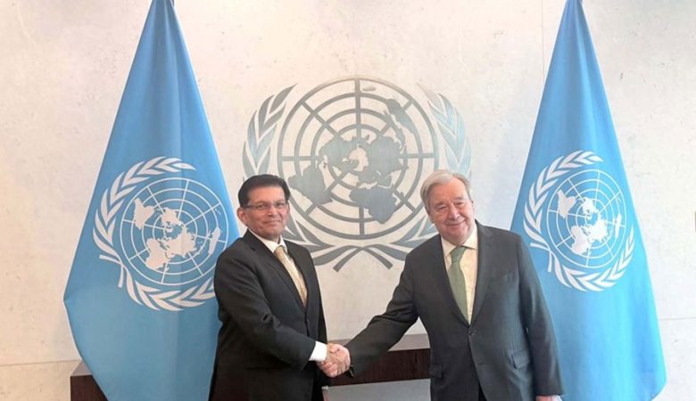 Foreign Minister Dr Khalilur Rahman met with UN Secretary-General António Guterres